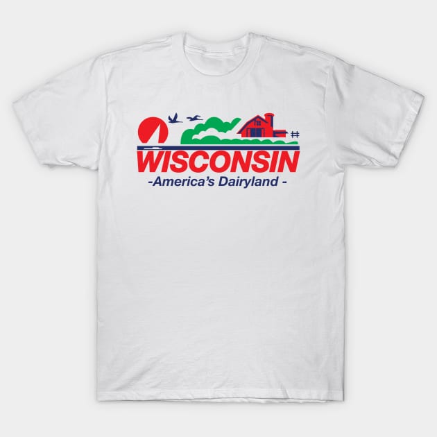 Wisconsin License Plate America's Dairyland T-Shirt by KevinWillms1